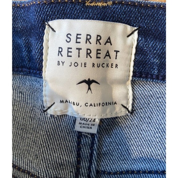NEW Serra Retreat Roll Cuff Straight Leg Jeans Size 00 Women’s Blue - Picture 3 of 9